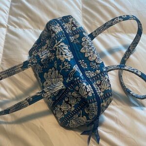 Blue Vera Bradley Floral Quilted Shoulder Bag